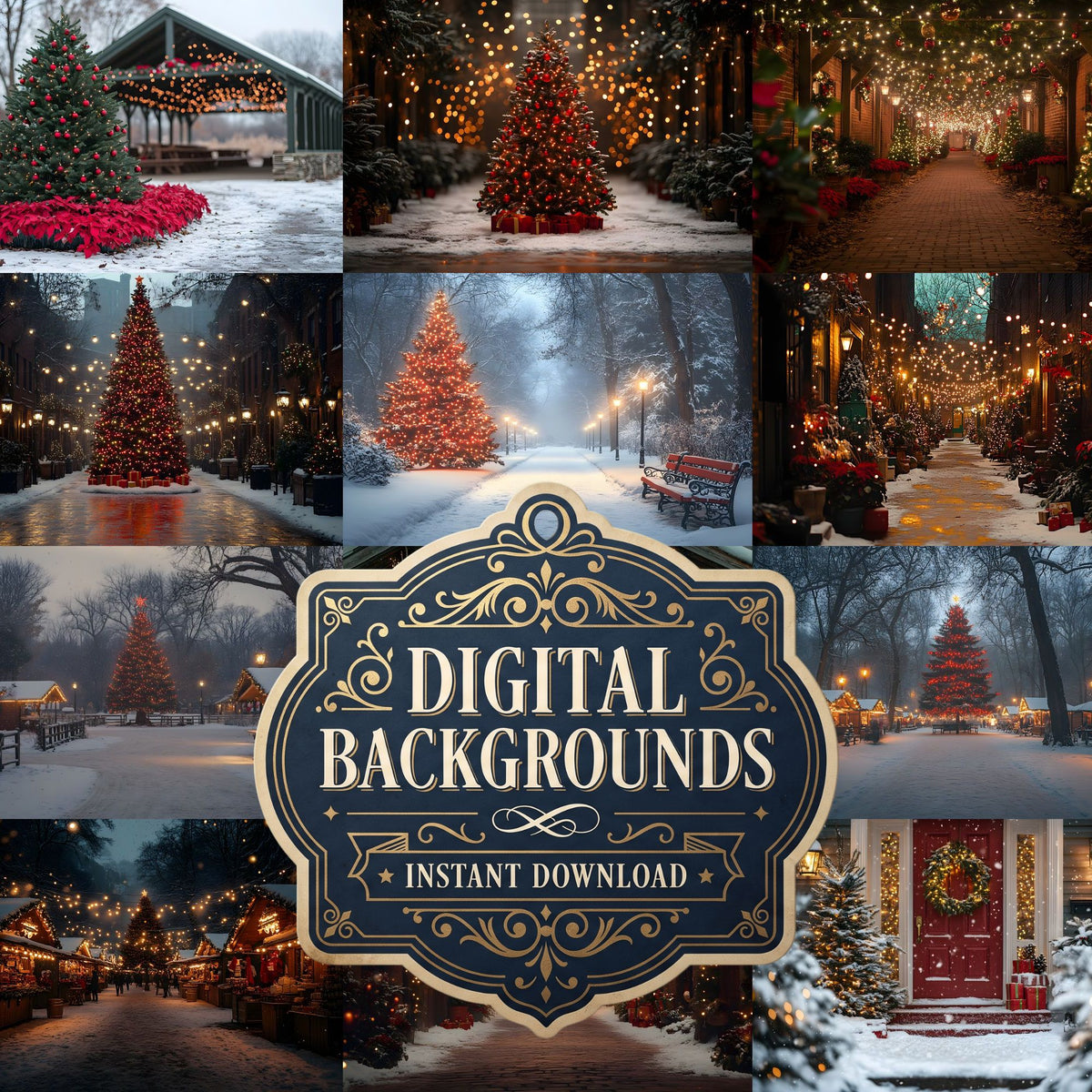 Classic Christmas Backdrop Images