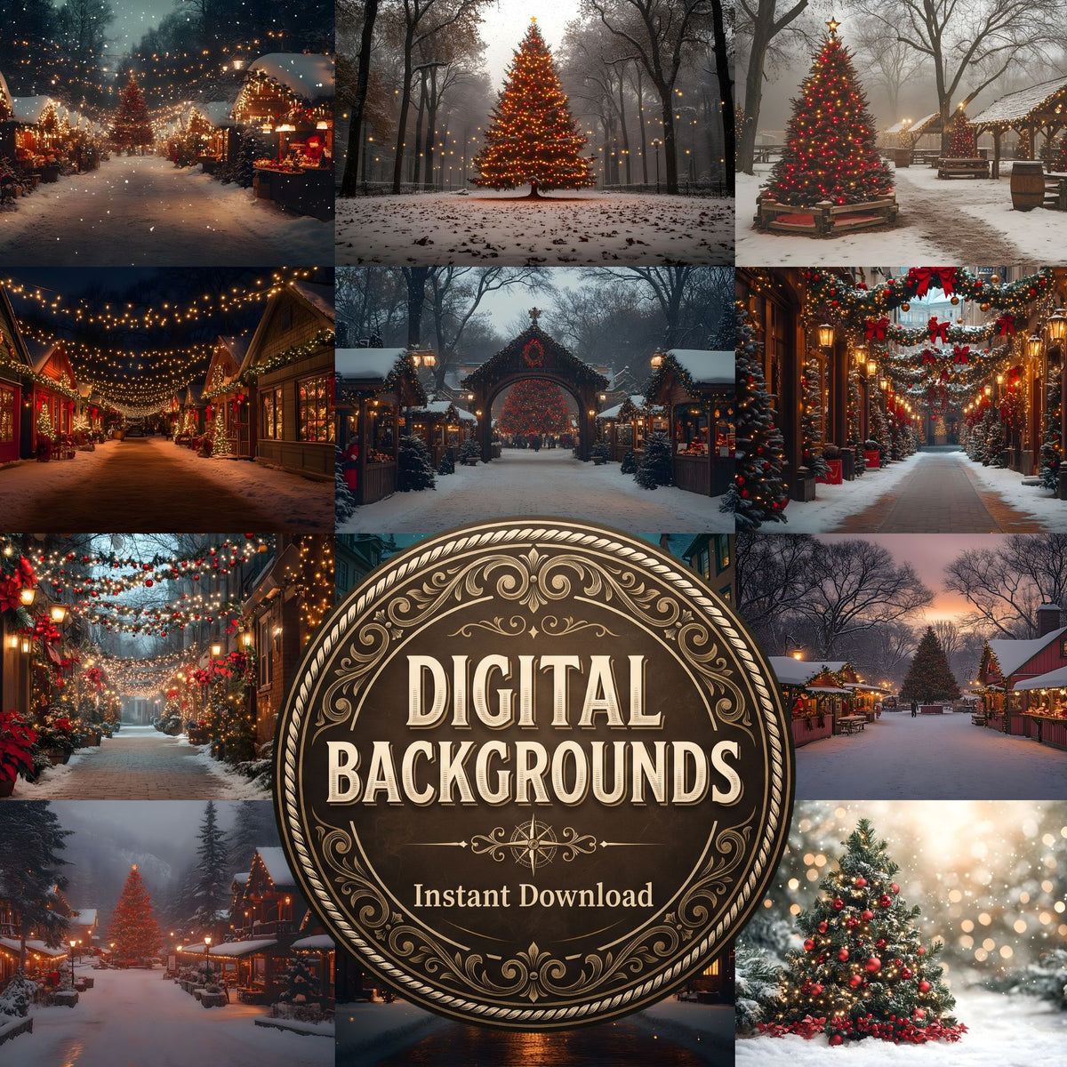 Classic Christmas Backdrop Images