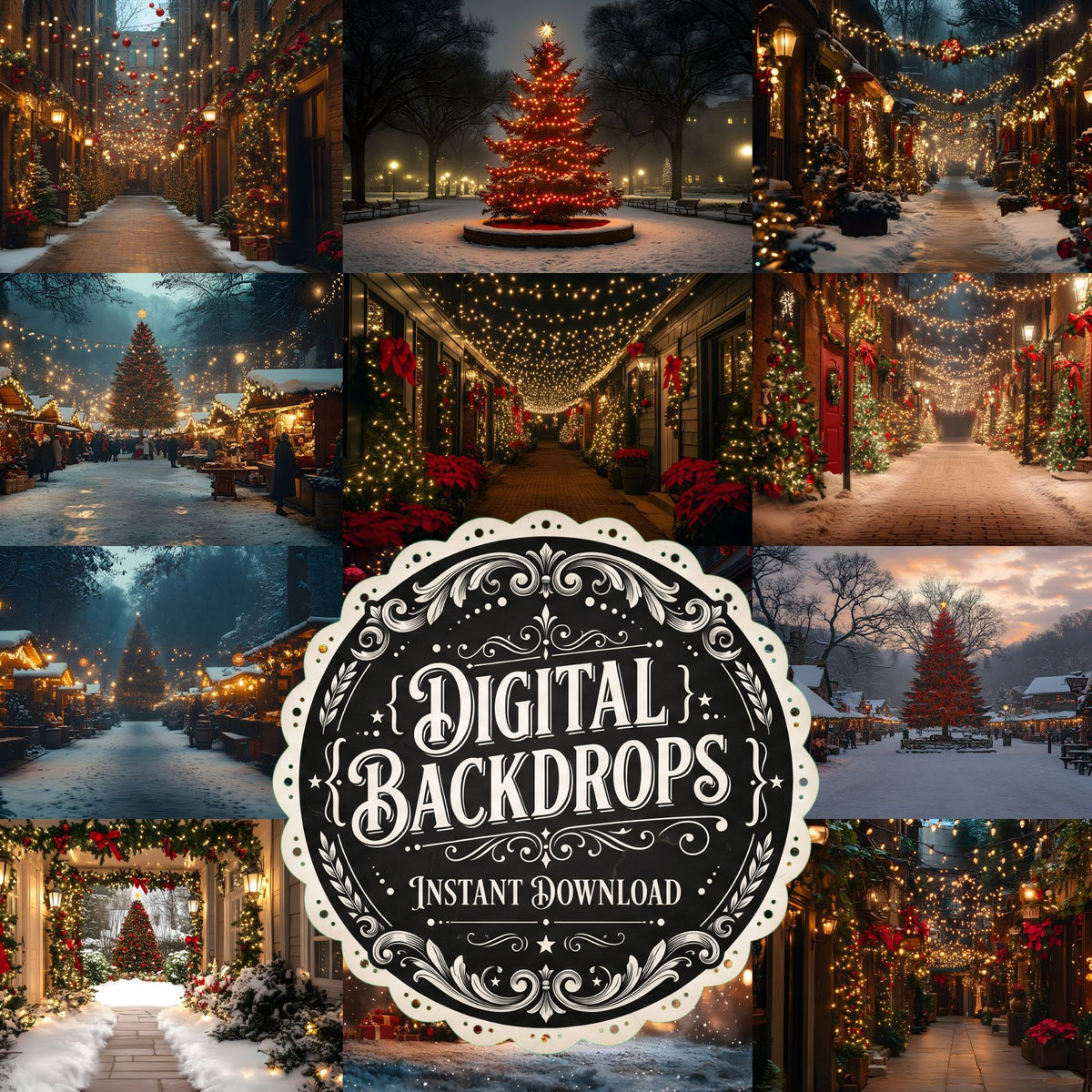 Classic Christmas Backdrop Images