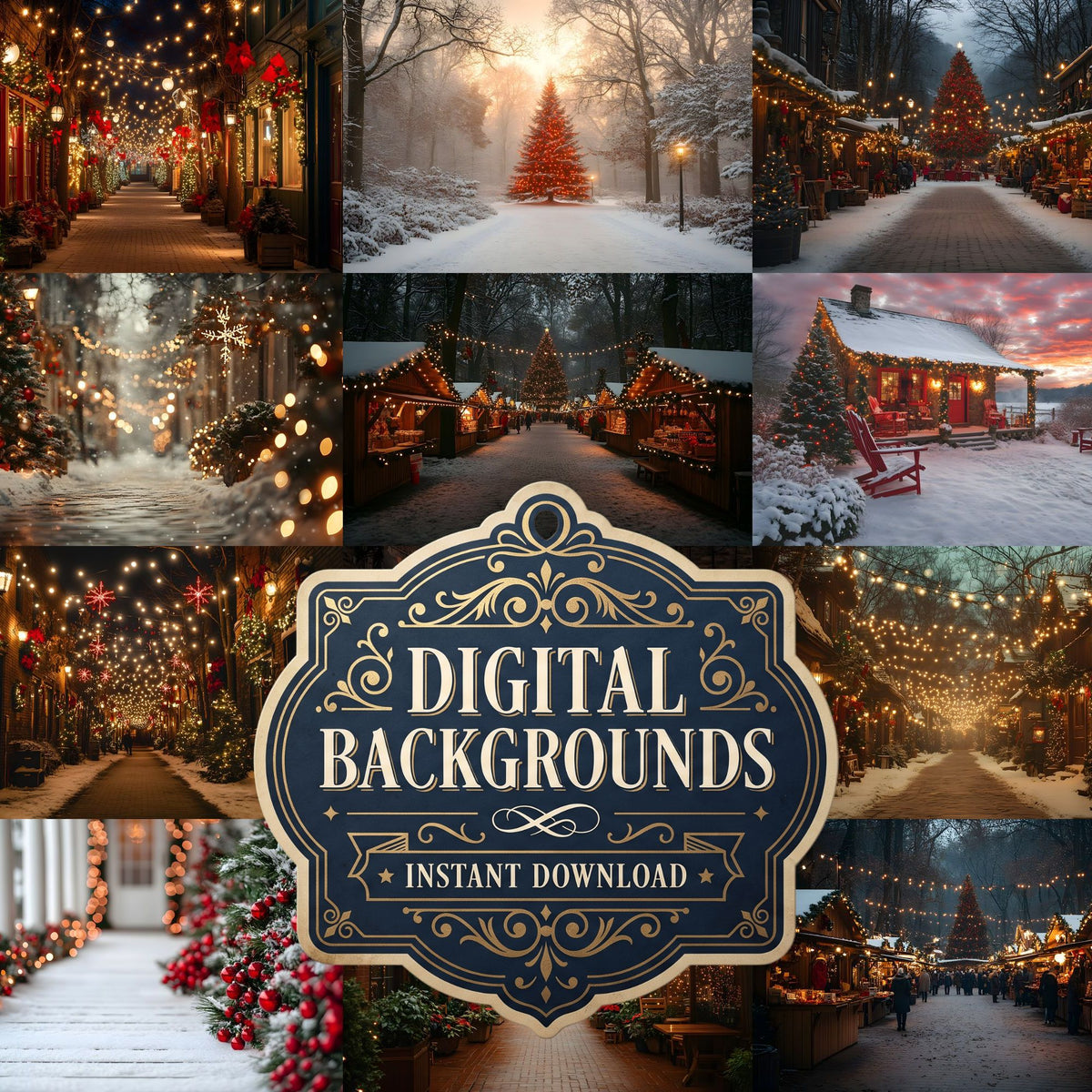 Classic Christmas Backdrop Images