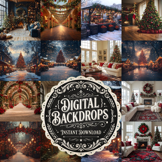 Classic Christmas Backdrop Images