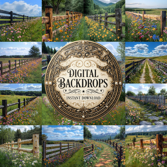 Classic Fence Line Backdrop Images