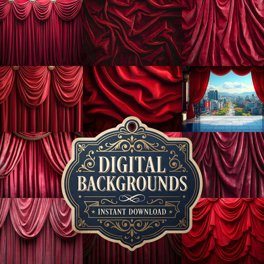 Classic Red Velvet Backdrop Images