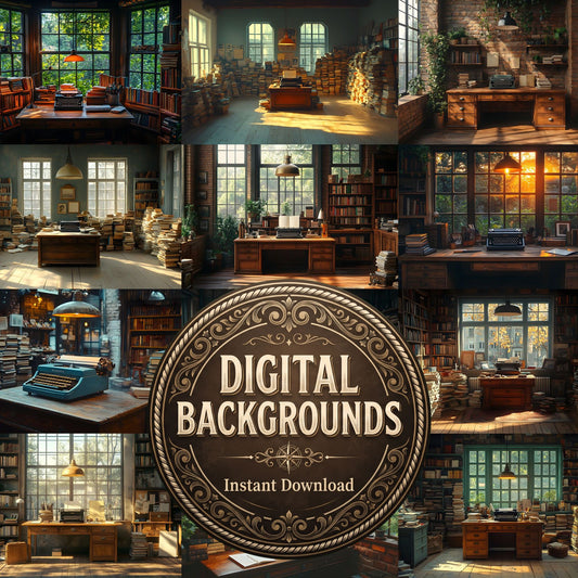 Classic Writers Room Backdrop Images