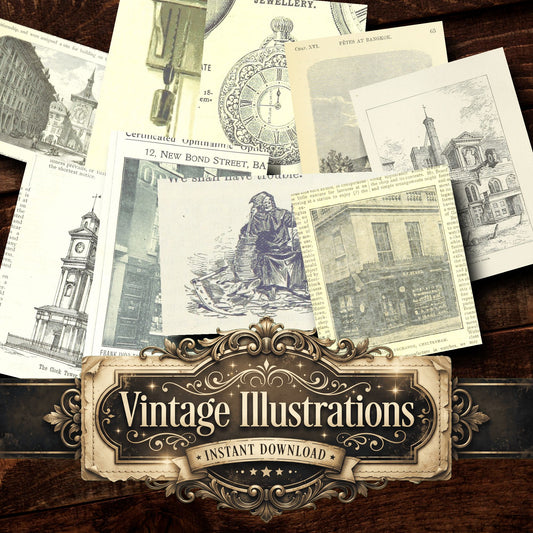 Clocks And Timepieces Vintage Prints