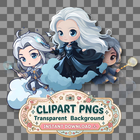 Cloud Sorceress Clipart Pngs