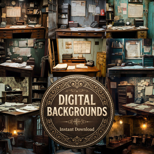 Cluttered Orphanage Bedroom Backdrop Images