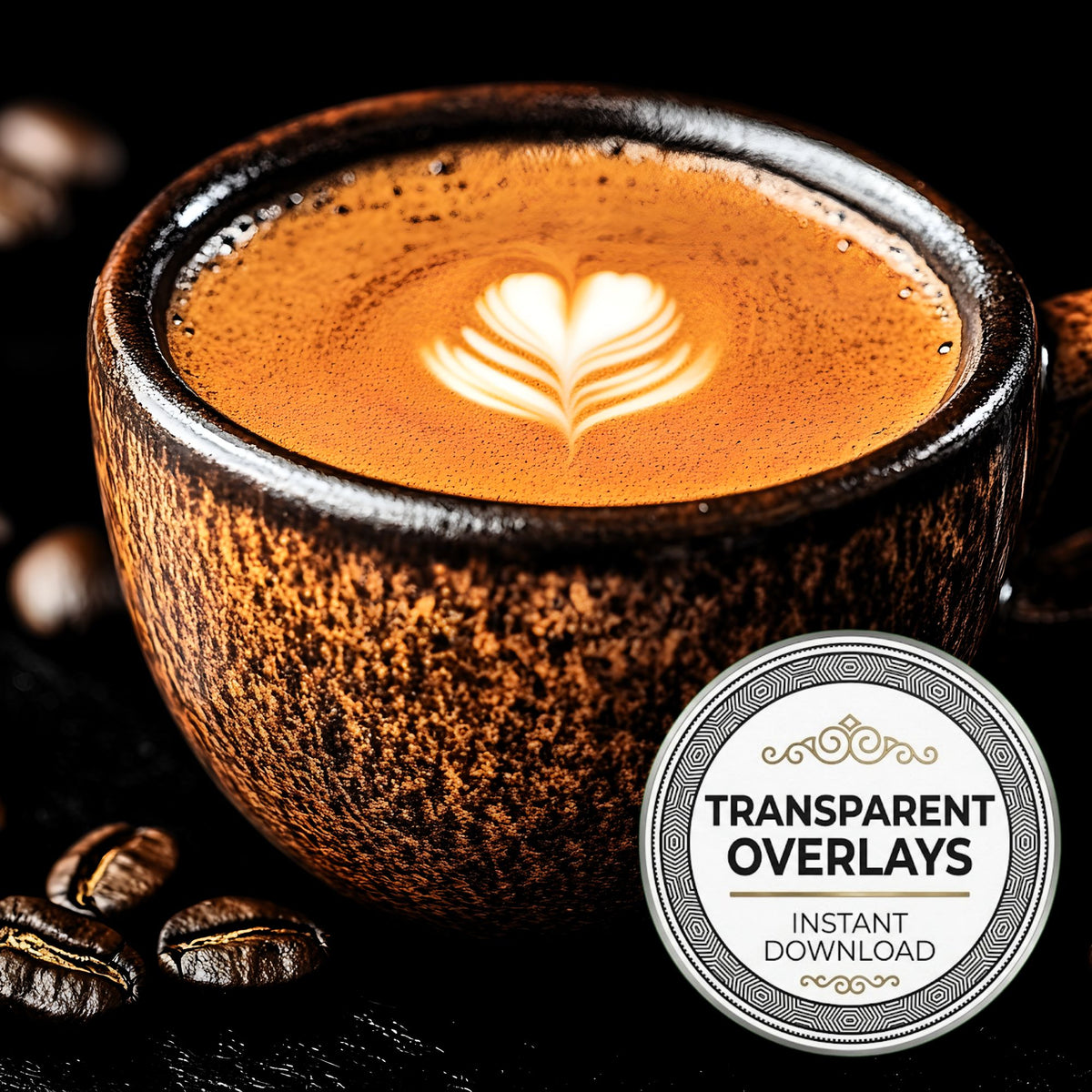 Coffee Cup transparent PNG overlays for photo editing, cover preview