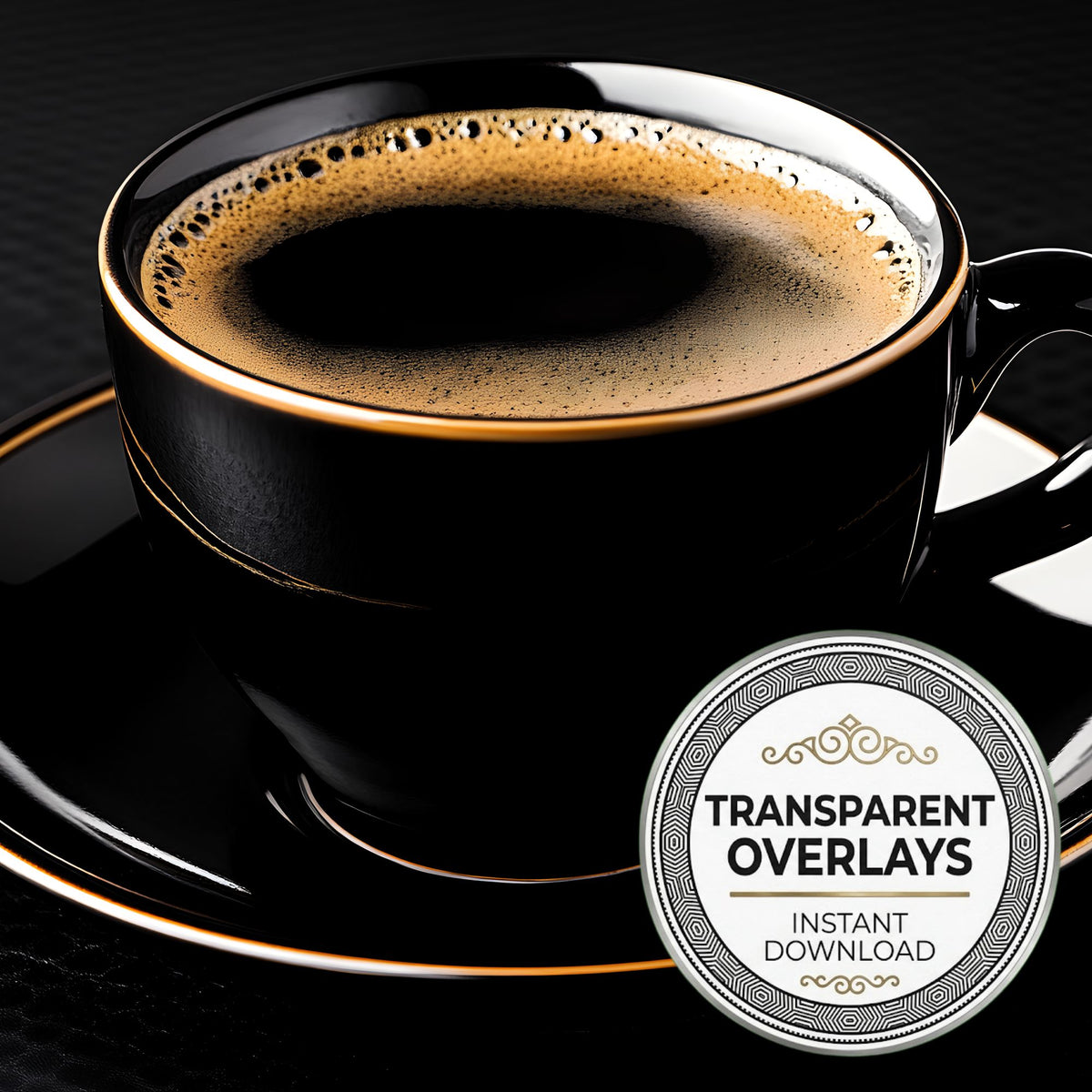 Coffee Cup transparent PNG overlays for photo editing, cover preview