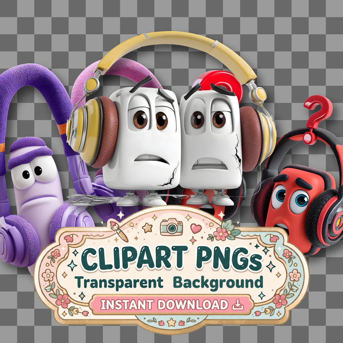 Confused Pair Clipart Pngs