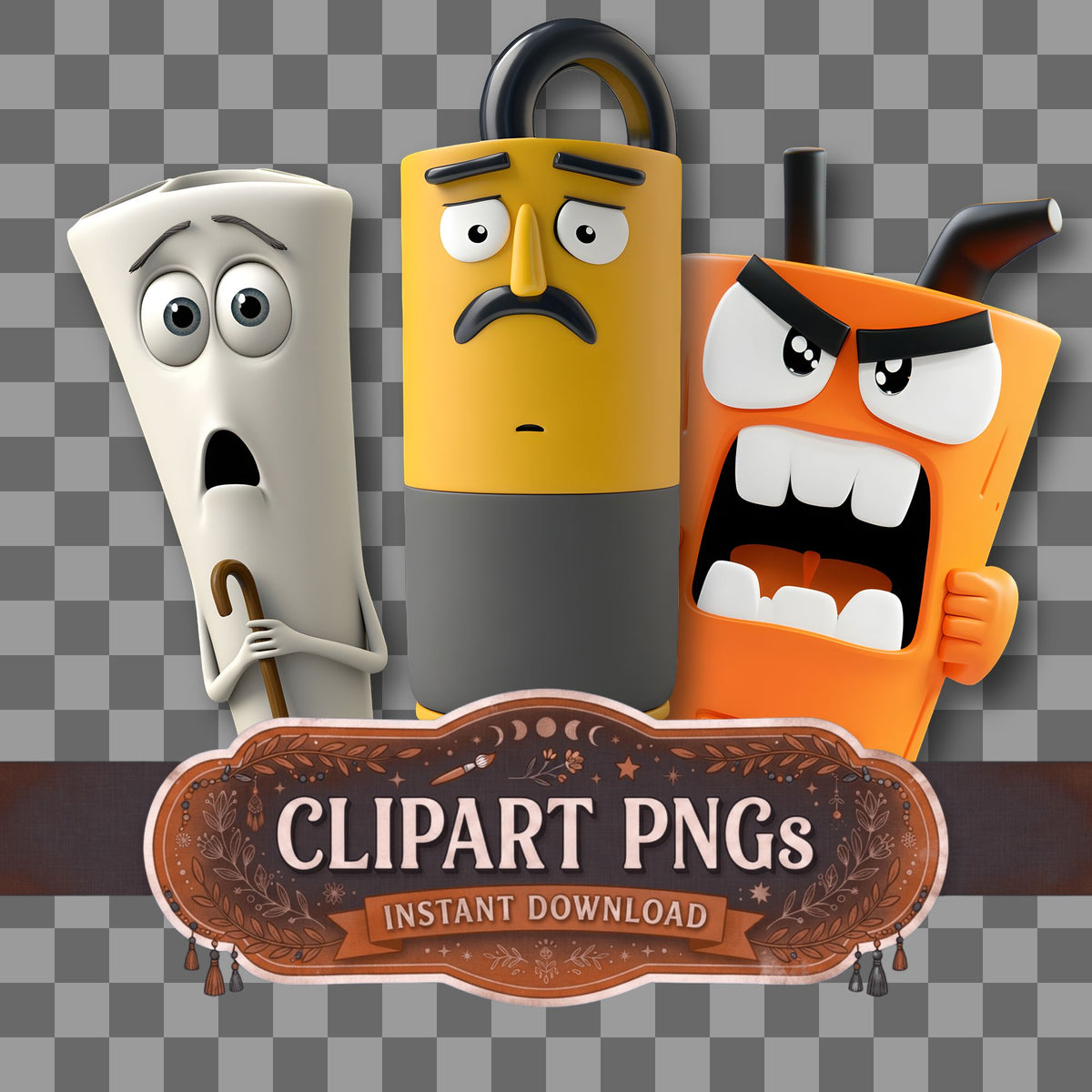 Confused Umbrella Clipart Pngs