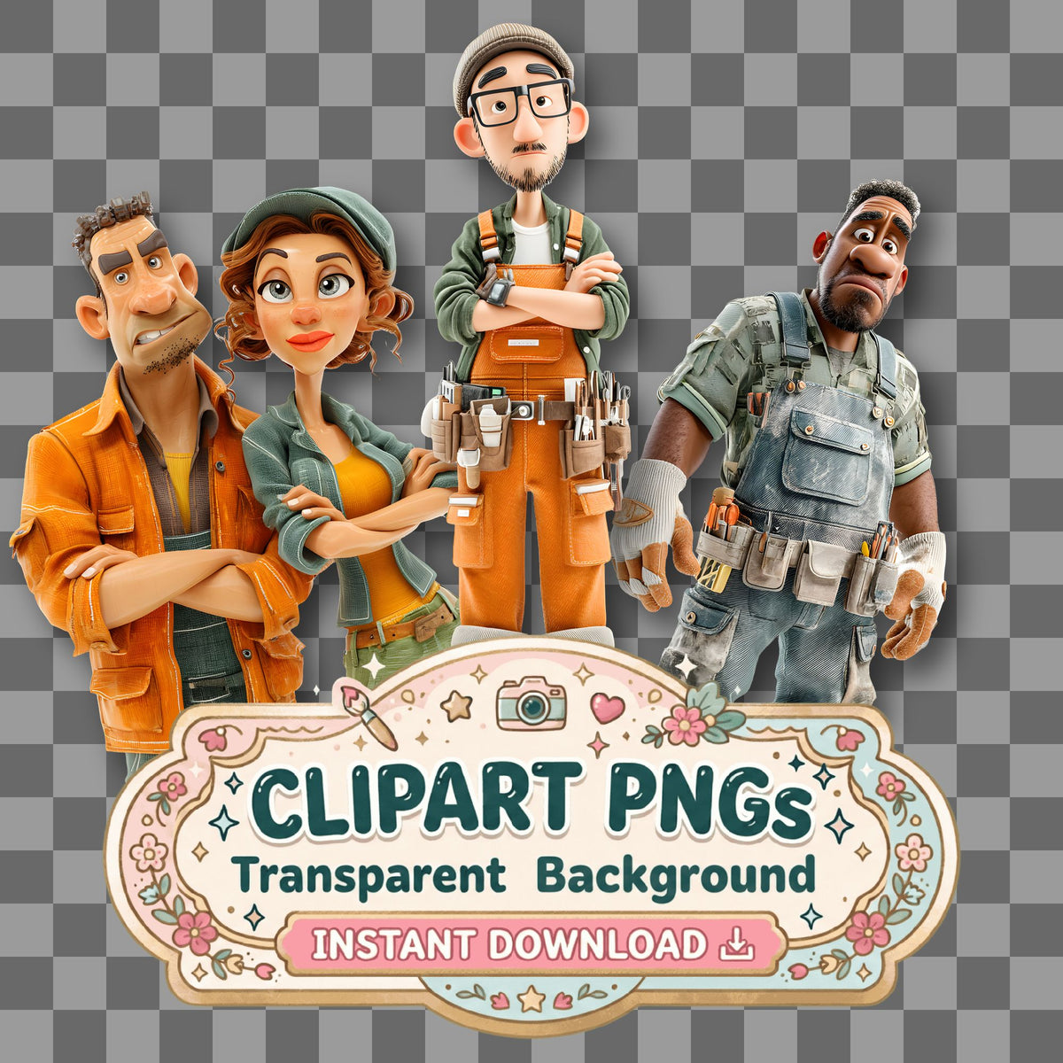 Construction Worker Clipart Pngs