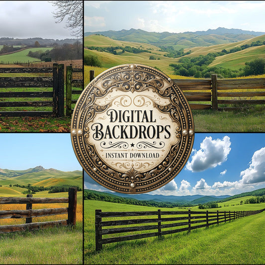 Countryside Fencing Backdrop Images