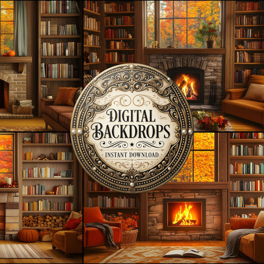 Cozy Autumn Living Room Backdrop Images