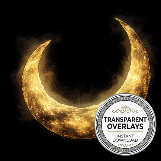 Crescent Moon Glow Transparent Overlay Pngs