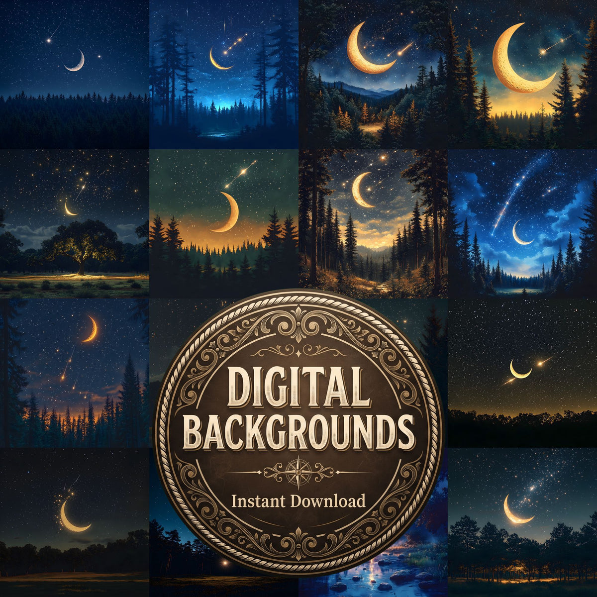 Crescent Moon Backdrop Images