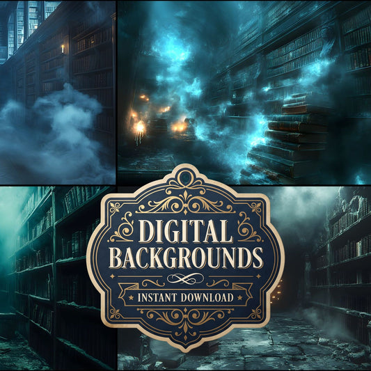 Cursed Library Backdrop Images