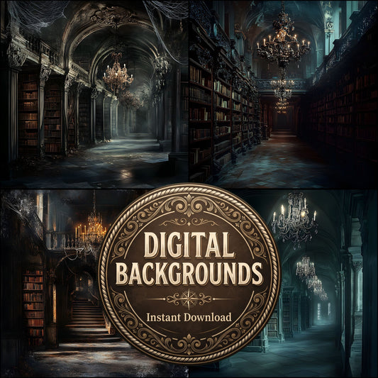 Cursed Library Backdrop Images