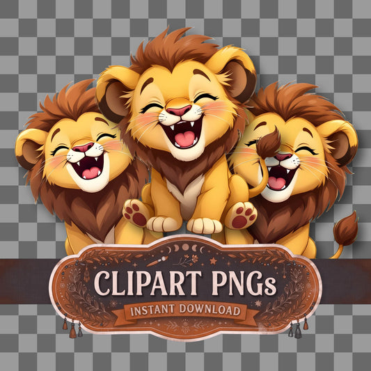 Cute Chibi Lion Cub Clipart Pngs