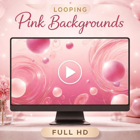Pink Bubble Swirl Loop Background | Seamless abstract animated video | Soft pastel motion backdrop for edits, reels, YouTube