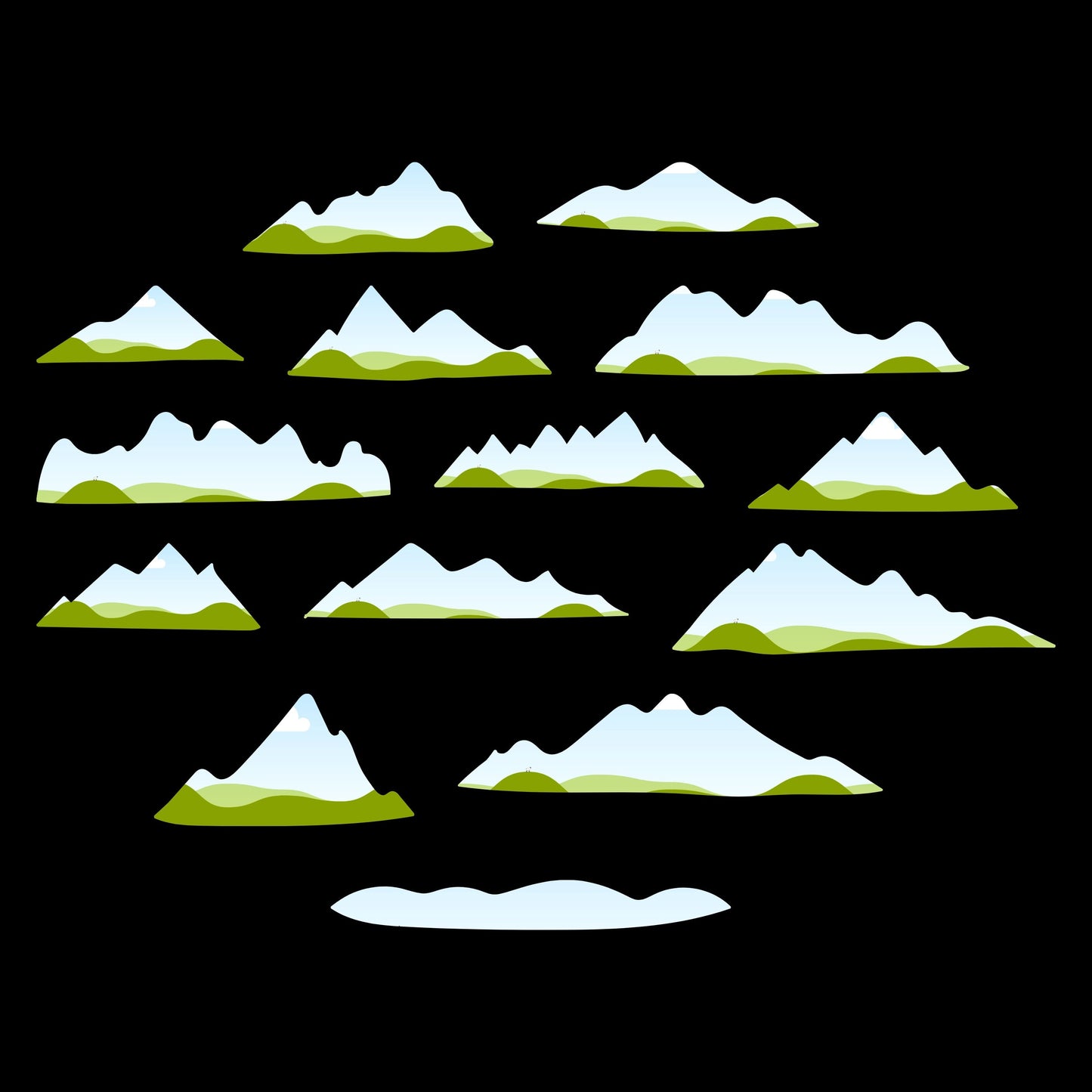Mountain Canva Frames - Drag and Drop Mountain Canva Templates Camping PNG - Nature, Camping, Mountain - Editable Landscapes Canva Templates