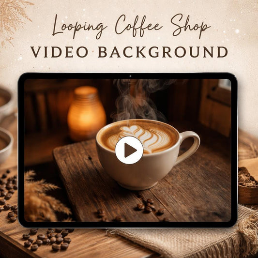 Steaming latte art loop video | Cozy cafe ambience, lofi background, animated backdrop | Latte video for relaxing scenes