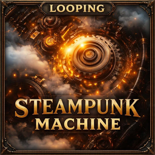 Steampunk background loop animation | Gear video, industrial motion design | Seamless animated video background