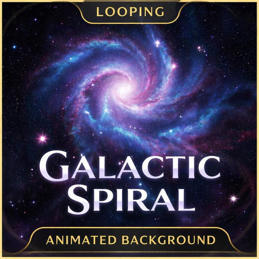 Galaxy Loop Animation | Spiral Galaxy Background, Cosmic Stars, Space Animation | Animated Screen, Video Loop Backdrop
