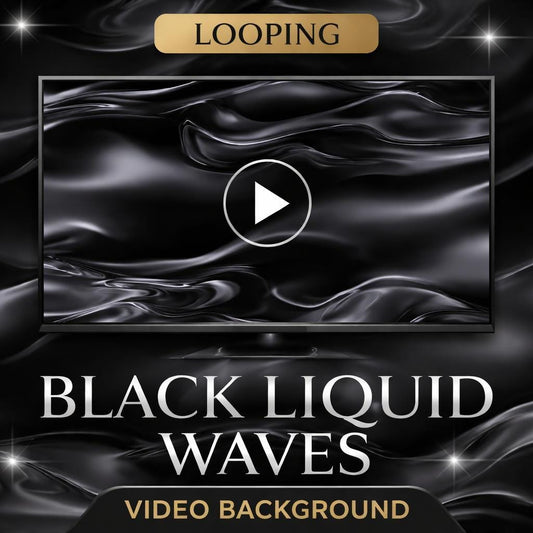 Black Liquid Metal Animated Background Loop | Seamless Abstract Metal Texture | Video Background for Edits, VJ, Motion Design