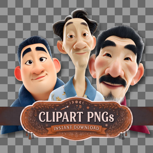 Dad Character Clipart Pngs