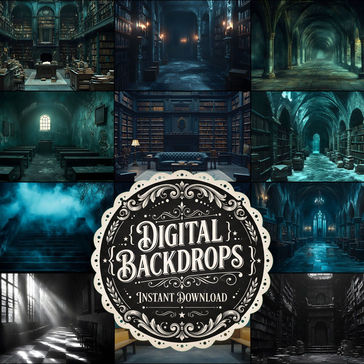 Dark Academia Study Backdrop Images