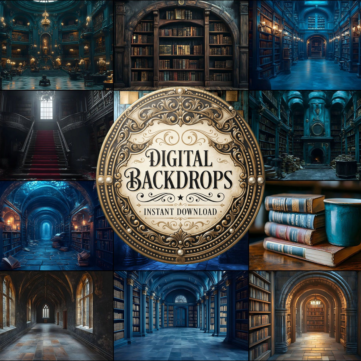 Dark Academia Study Backdrop Images
