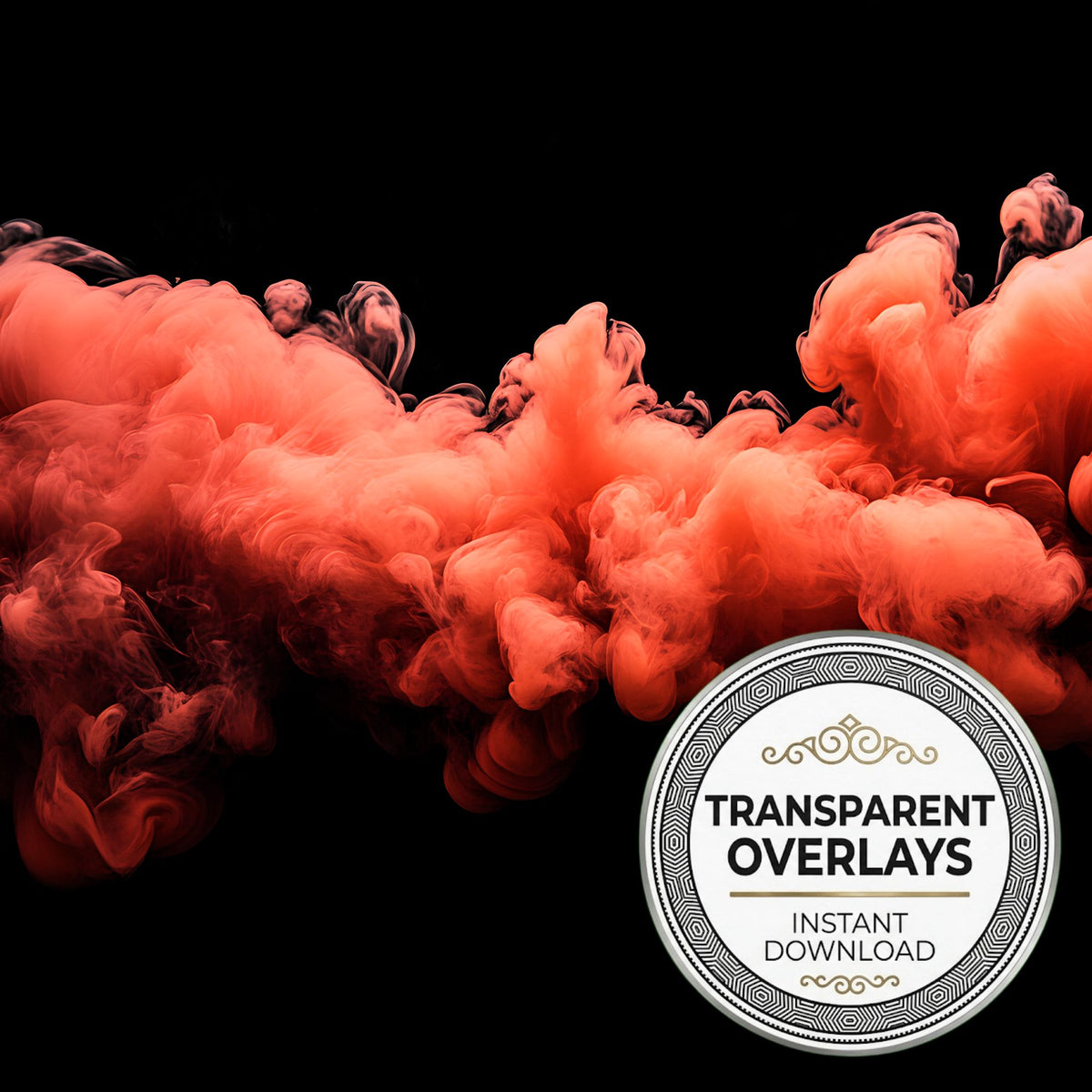 Deep Red Ink Drop Diffusing Transparent Overlay Pngs