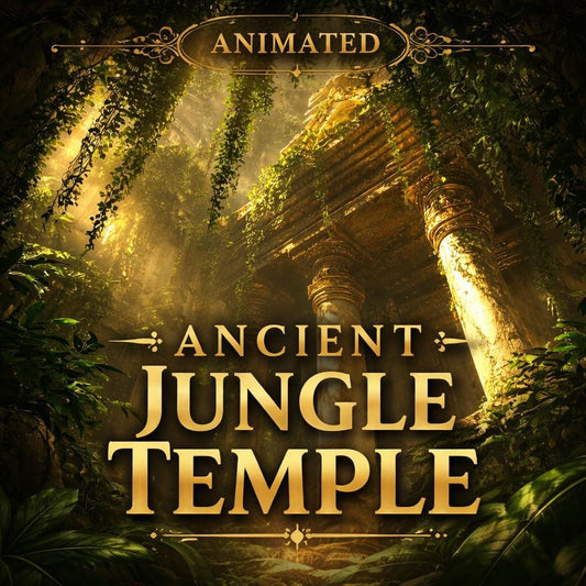 Ancient Jungle Temple Ruins Loop | Motion background, seamless animation | Forest nature video background for streams and slidesh