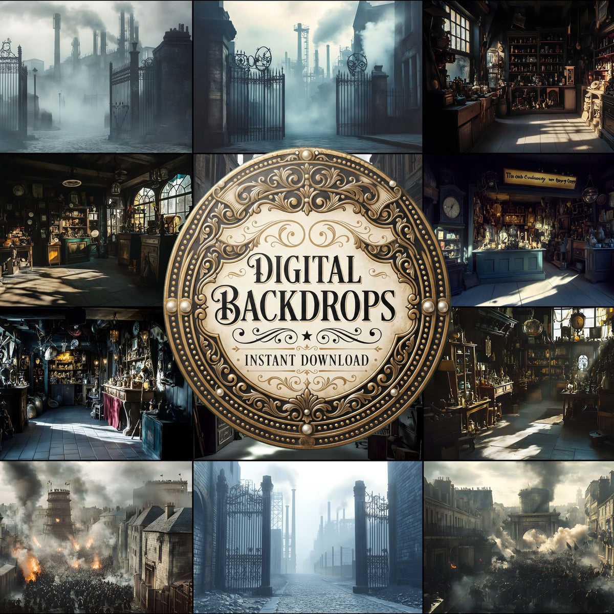 Dickens Cinematic Rendering Backdrop Images