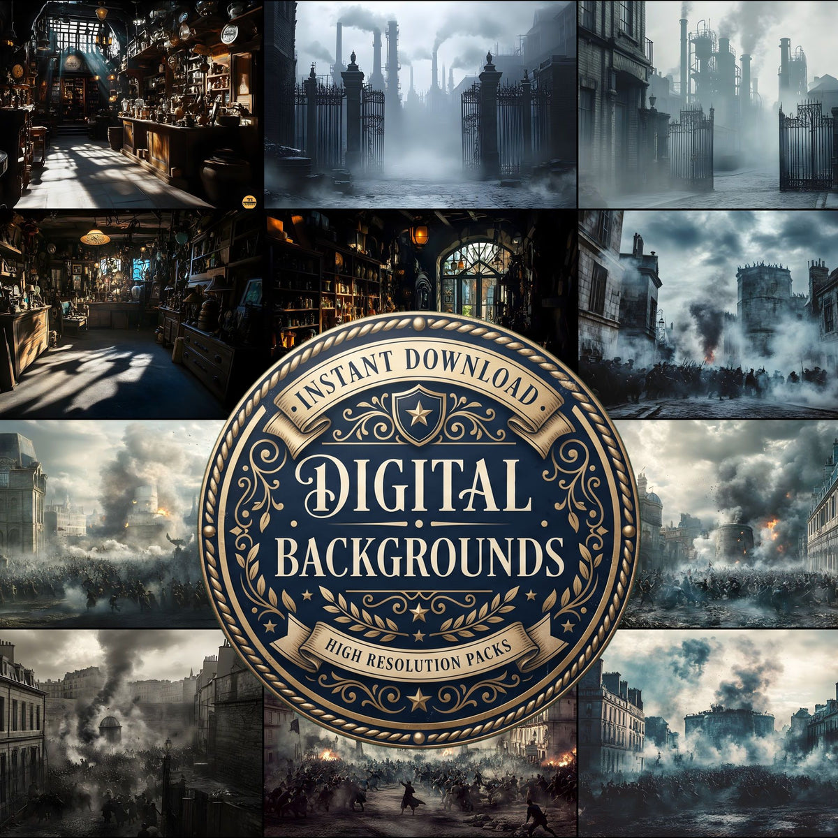 Dickens Cinematic Rendering Backdrop Images