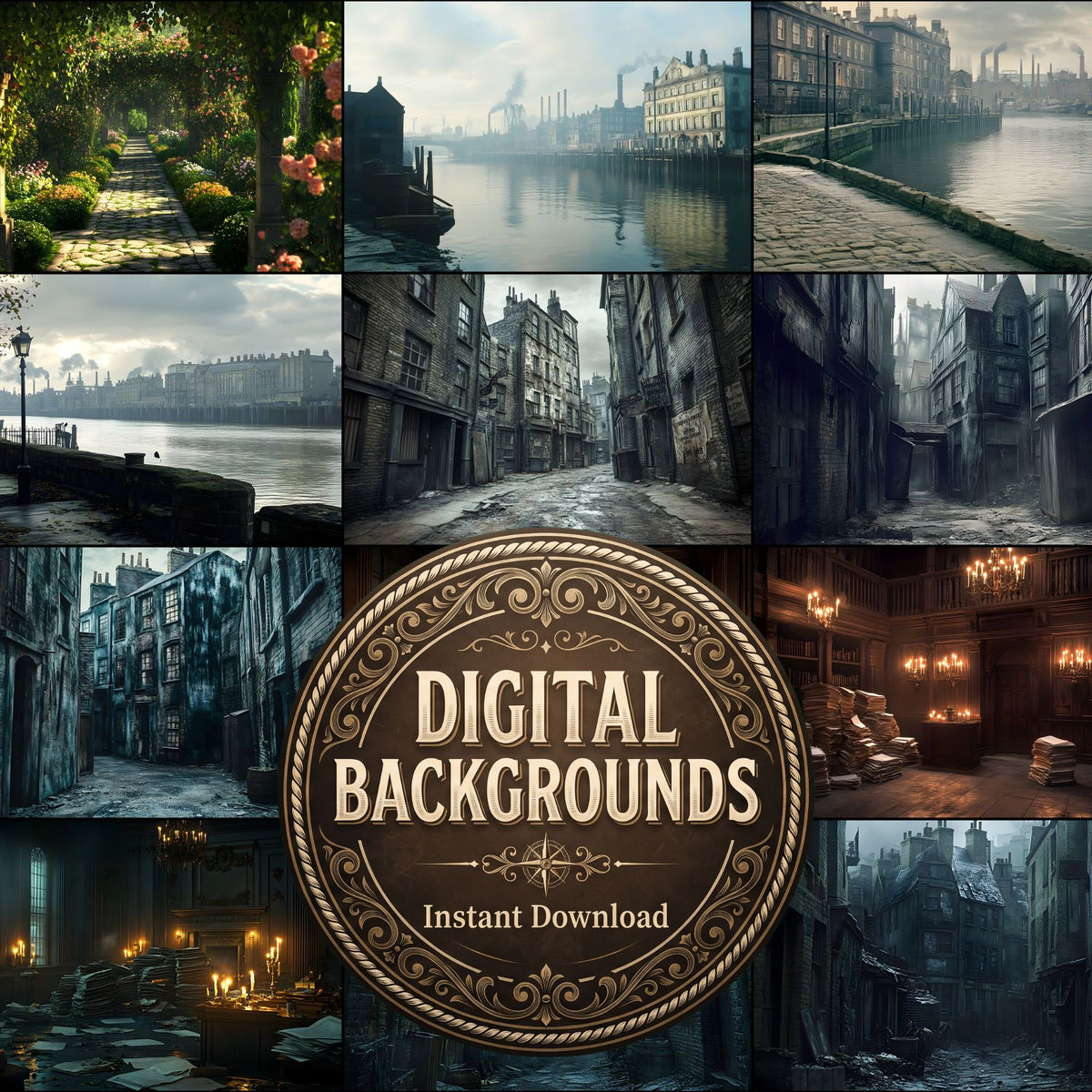 Dickens Cinematic View Backdrop Images