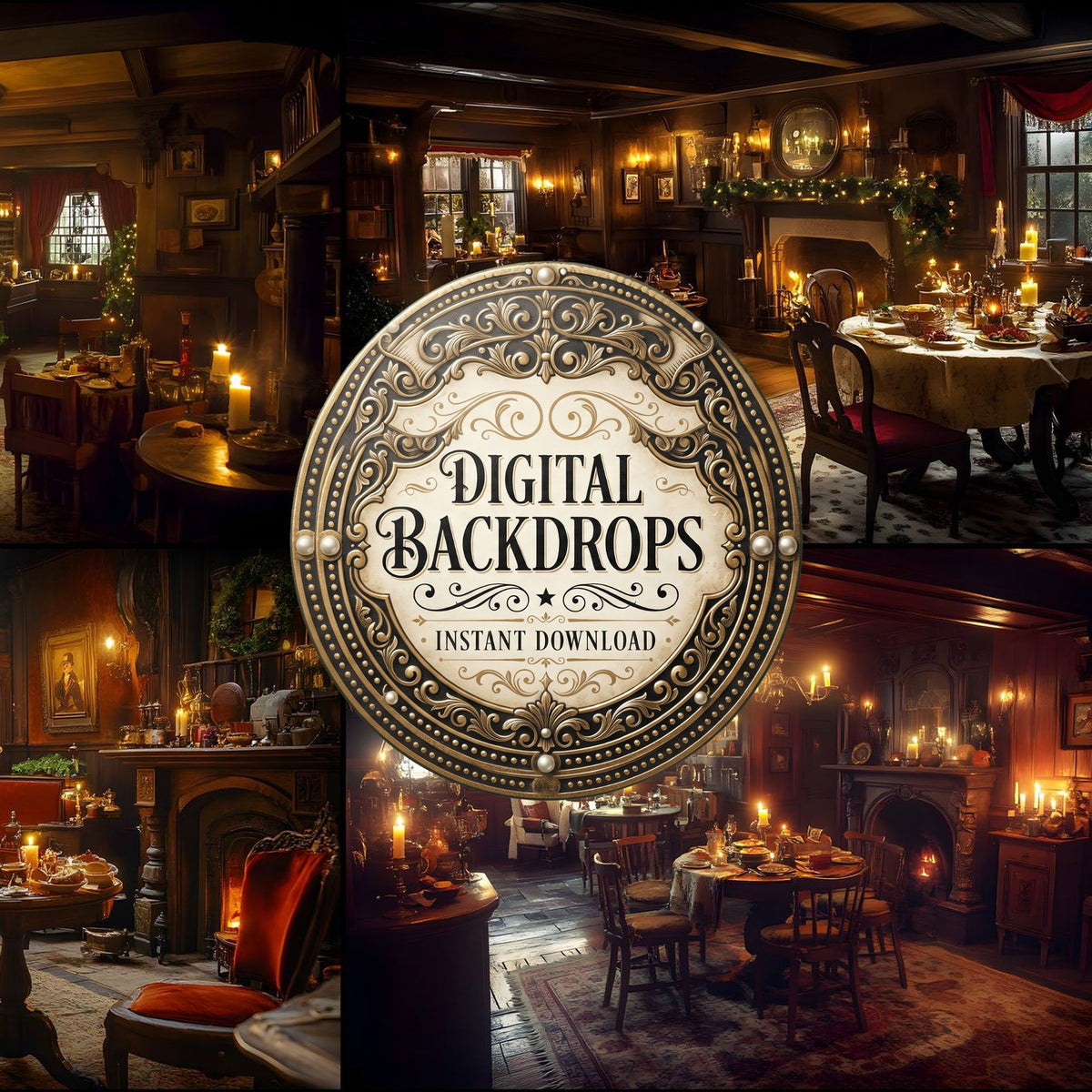 Dickens Tale Scene Backdrop Images