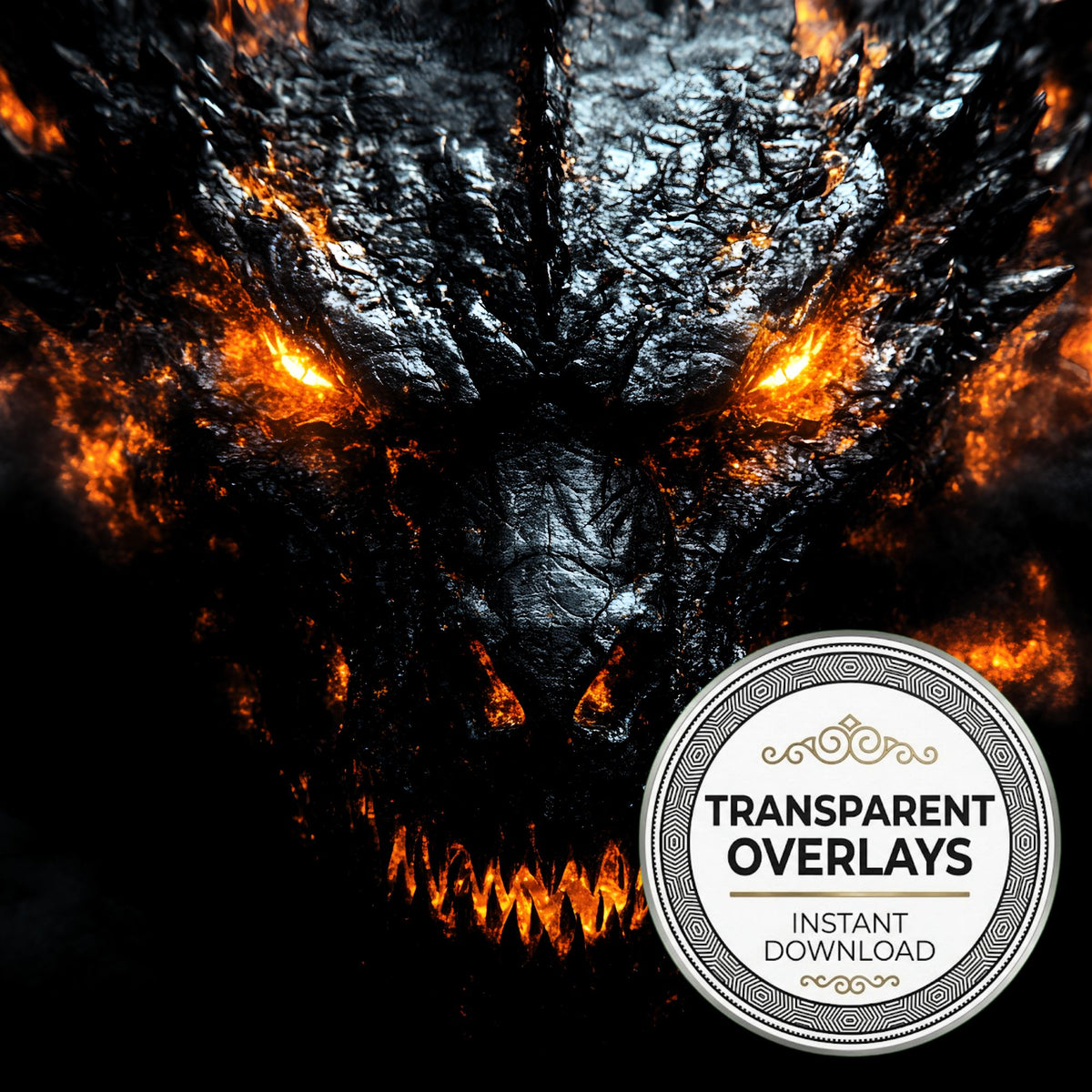 Dragon Skull Transparent Overlay Pngs