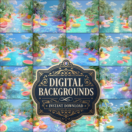Dreamy Summer River Backdrop Images