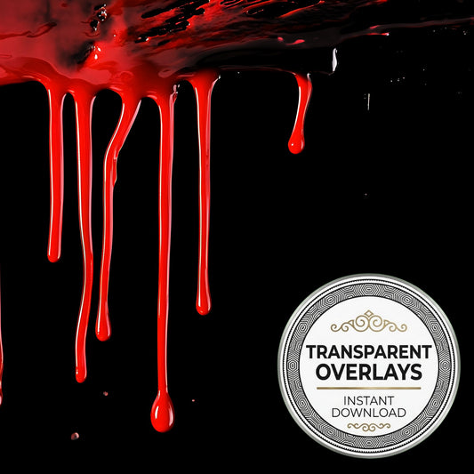 Dripping Red Paint Transparent Overlay Pngs