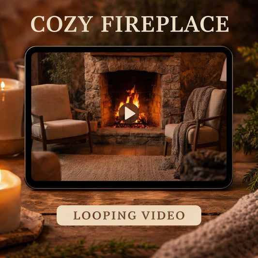 Cozy Fireplace Loop Video | Seamless motion background, lofi ambience | Looping video for study, relax, streaming, overlays