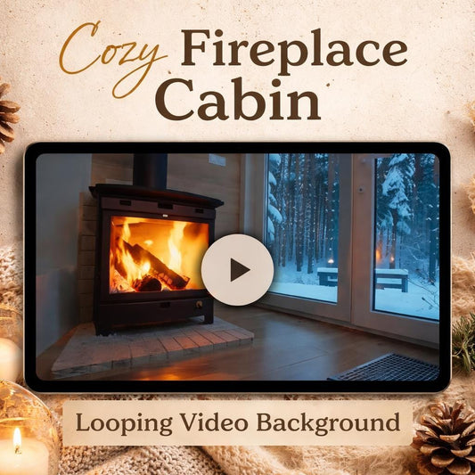 Fireplace Loop Video | Cozy Cabin Background, Animated Backdrop, Seamless Lofi Ambience | Relax, Stream, Study, YouTube
