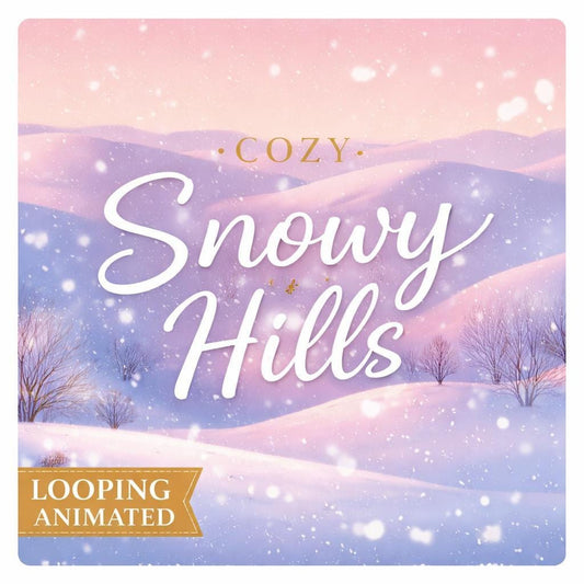 Snowfall Animated Background | Winter Landscape Loop Video | Cozy Ambience Christmas Decor, Screensaver, Streaming Backdrop