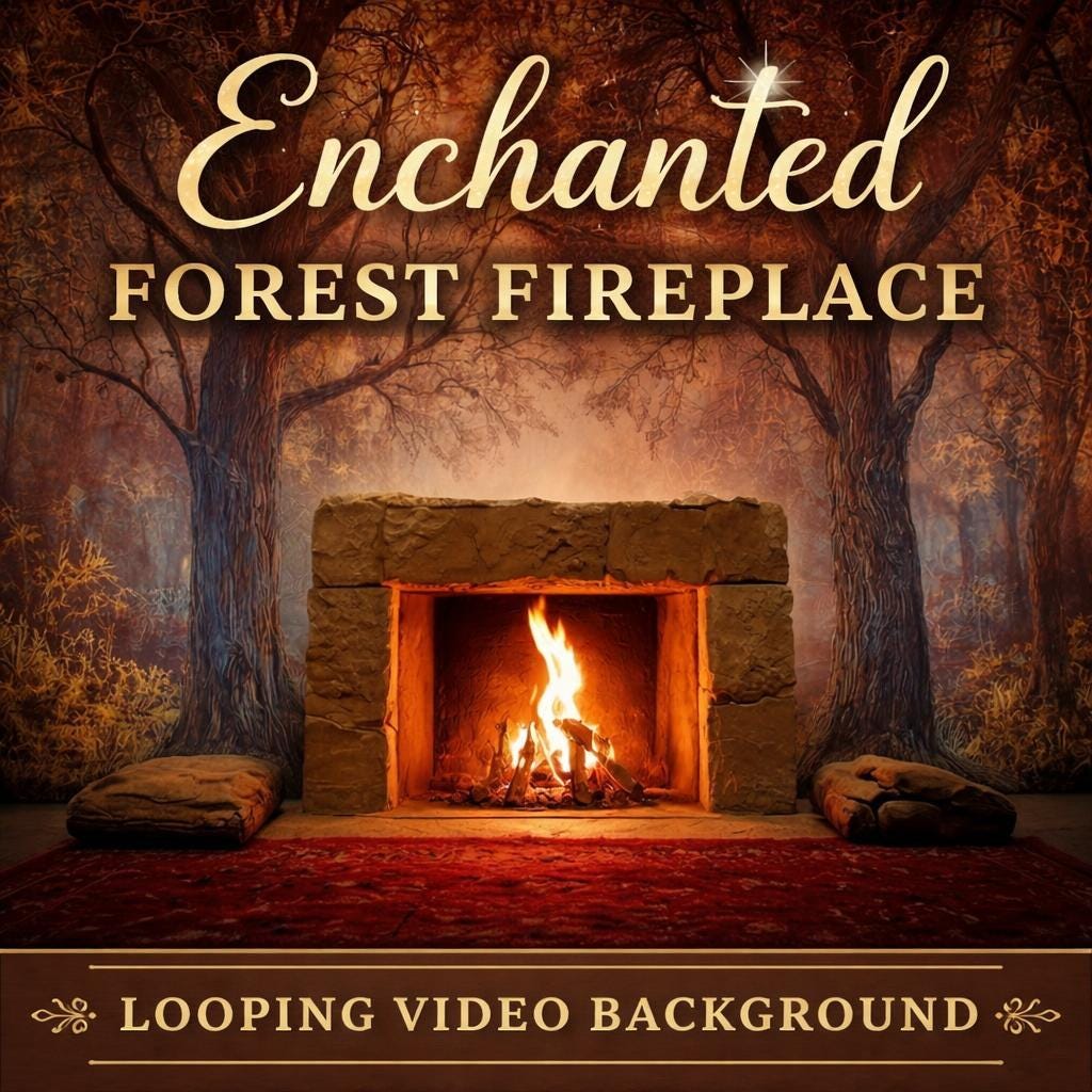 Fireplace Background Loop | Cozy rustic video, lofi ambience, animated backdrop | Relax, study, stream, Zoom sessions