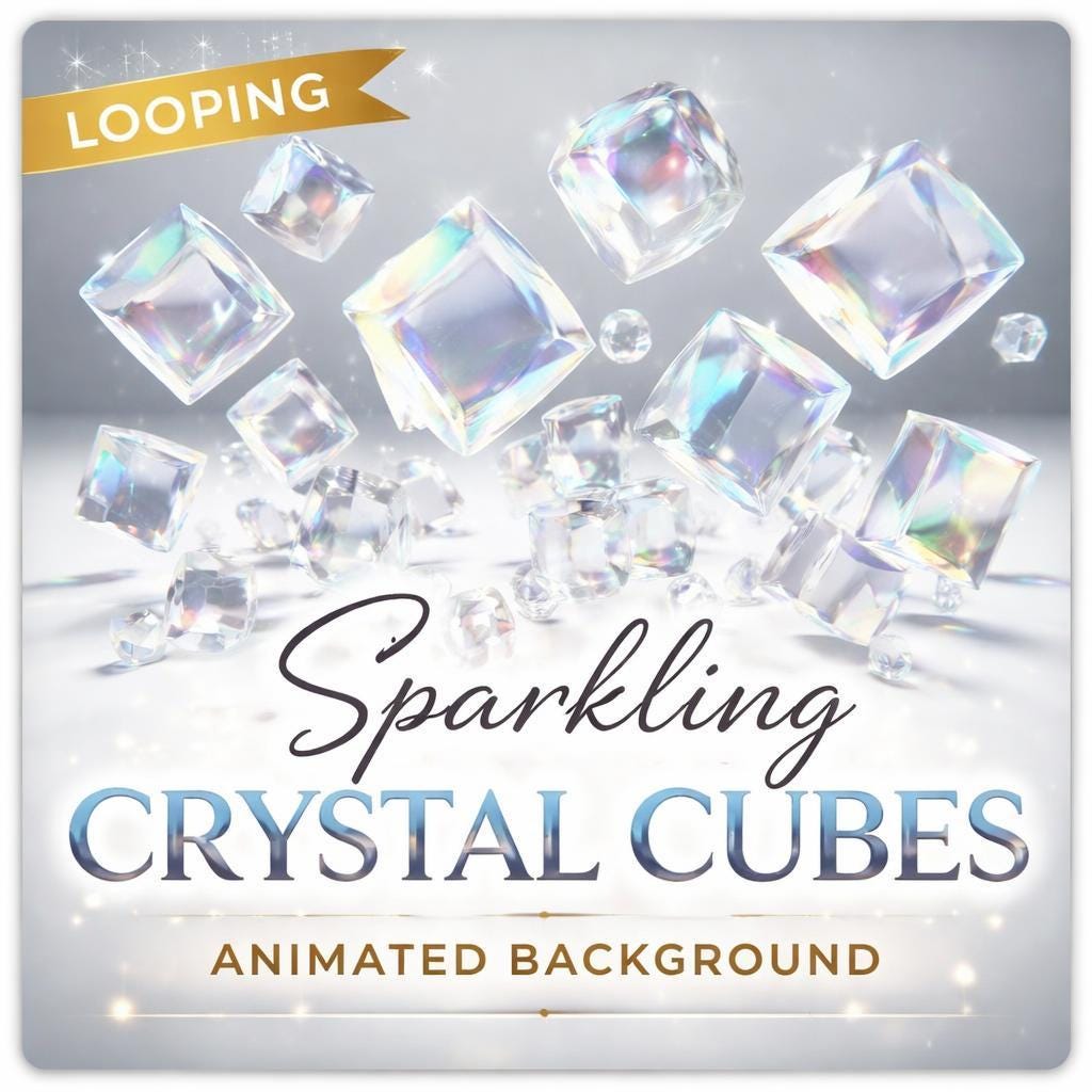 Animated Background Loop | Crystal Cube Seamless Video | Abstract Looping Background for Videos and Visuals