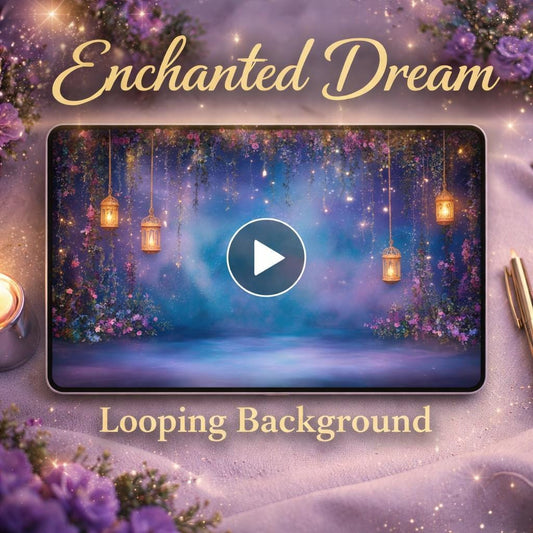Animated Fairy Garden Background | Enchanted Lantern Loop Video | Nature Aesthetic for Celestial & Space Scenes