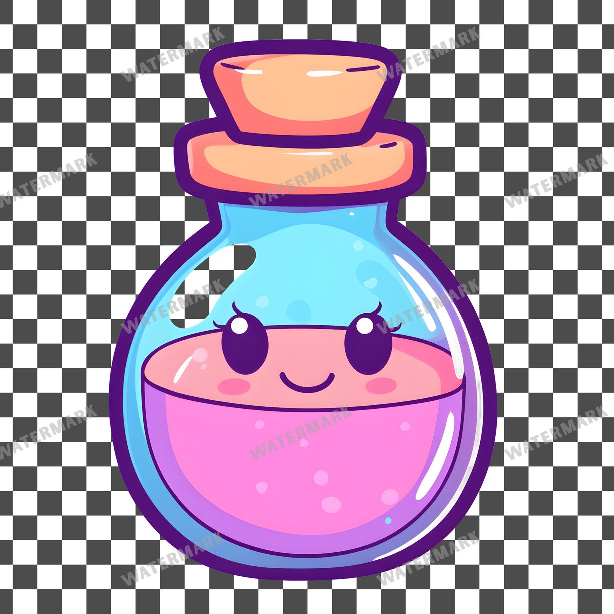 Apothecary Bottle Kawaii Style Clipart Pngs