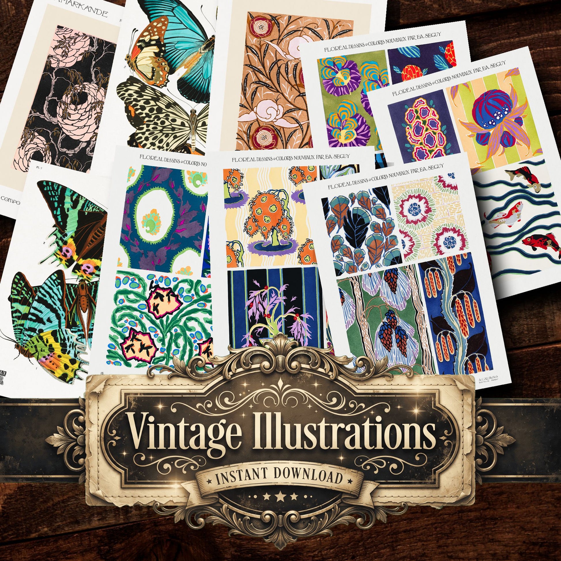 E A Seguy Vintage Prints
