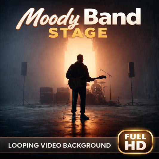 Animated Background Loop | Moody Rock Band Stage | Seamless Video Background for Cozy Lo‑Fi Streams & Creators